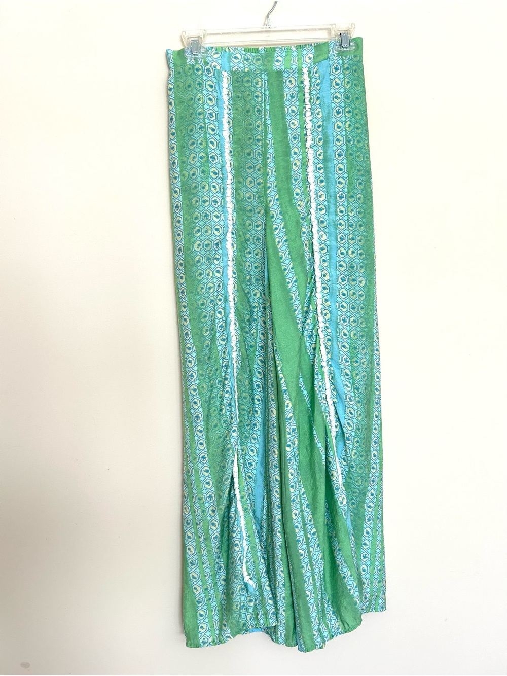 Very J Women’s Green Mint Wide-Leg Summer Split Hem Pants
